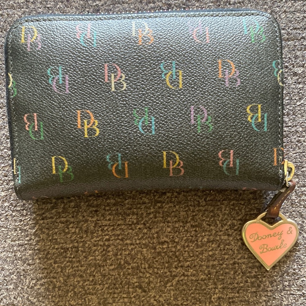 Dooney & Burke Leather Wallet with colored DB detail